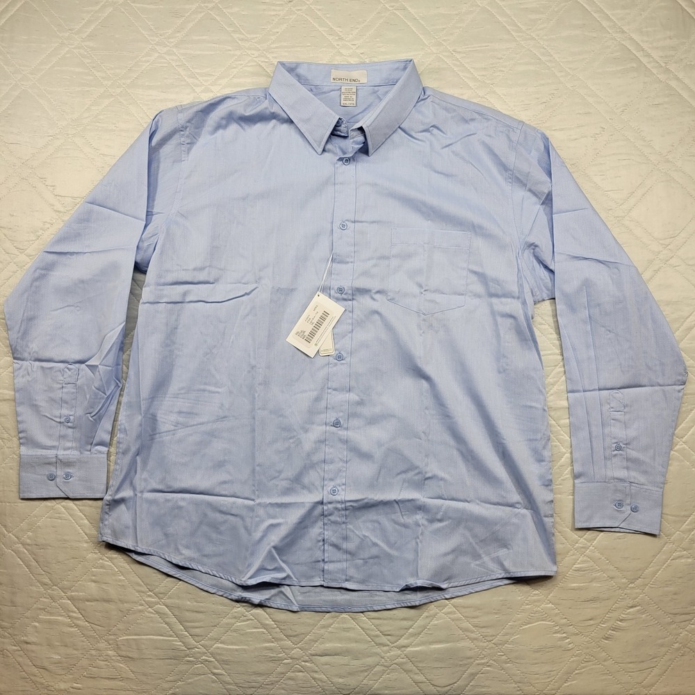 North End light blue long sleeve dress‎ shirt size 3XL nwt